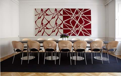 akustik moduler Twister i filt ophæng på væg